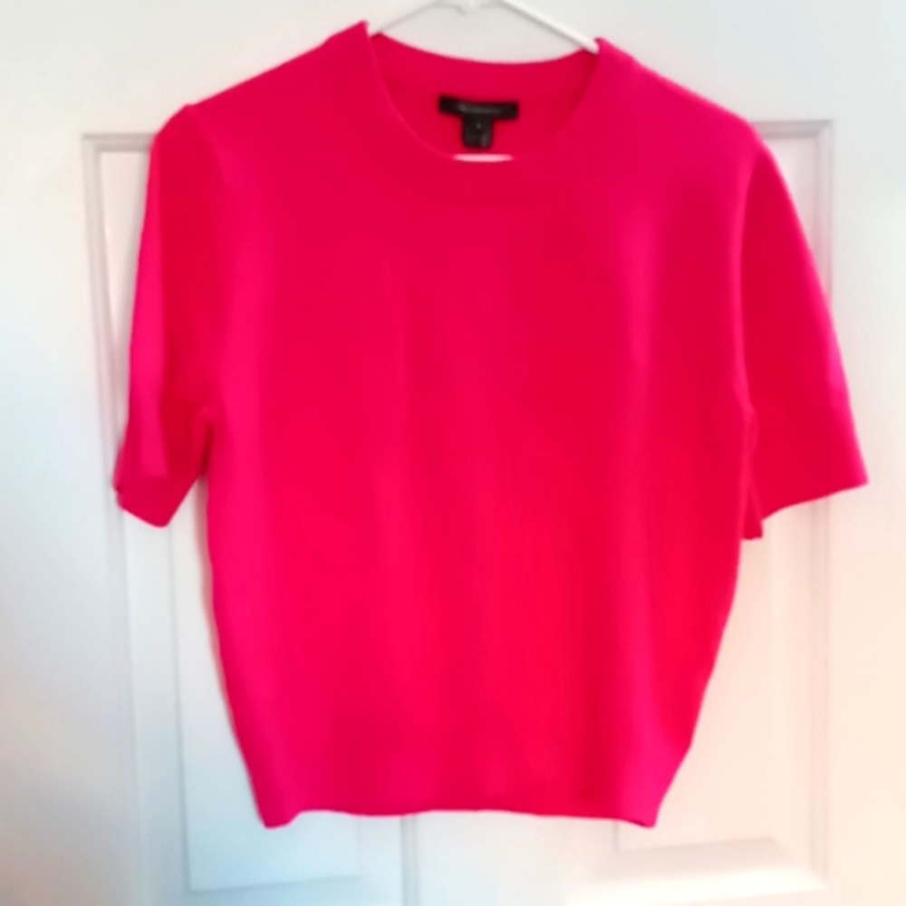 French Connection Baby soft Margo SSLV Jumper in Bright Prosecco Pink, size L